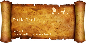 Mult Axel névjegykártya